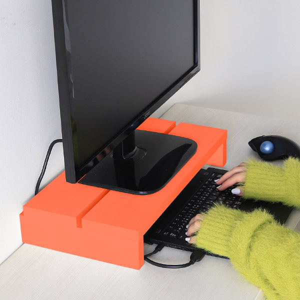 arne（アーネ） パソコン台 デスクトップ 机上 幅45 ディスプレイ台