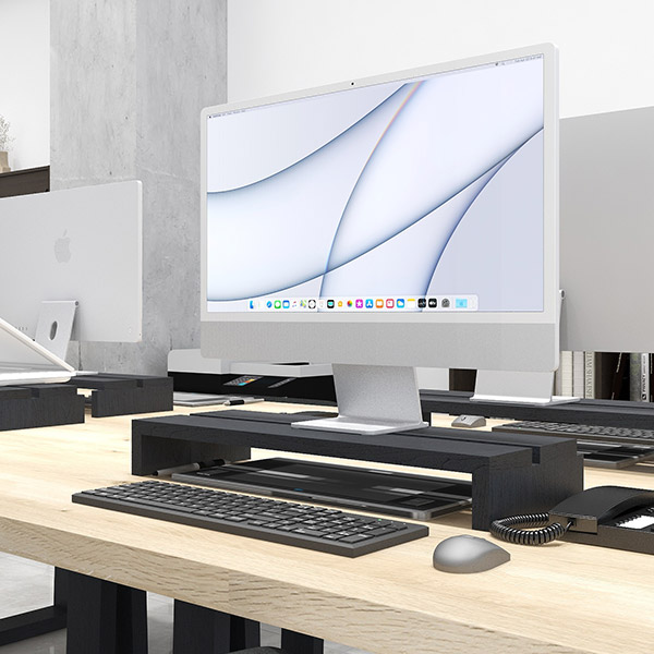 arne（アーネ） モニター台 木製 白 モニタースタンド ノートパソコン