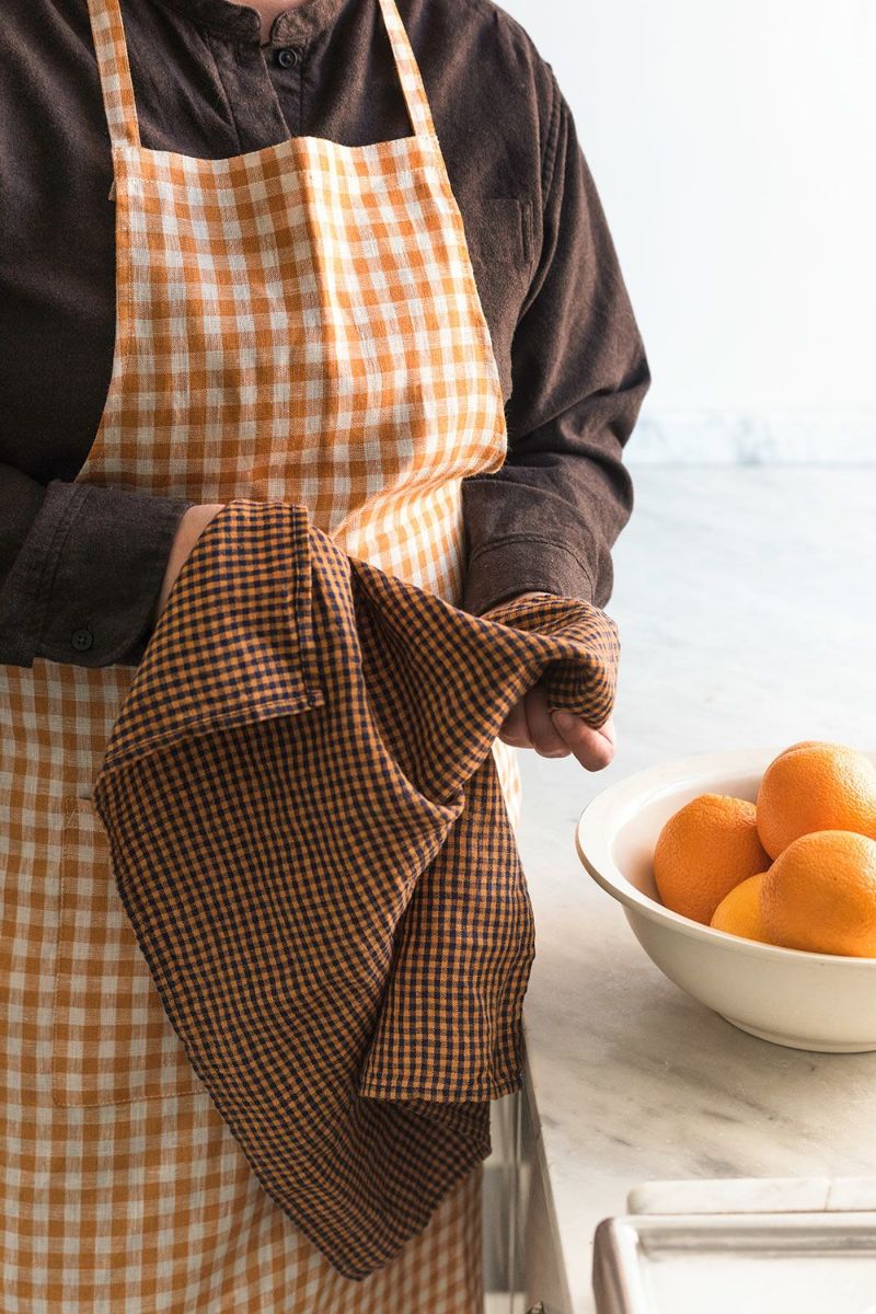 ARAKI'S KITCHEN エプロン・ランチョンマット・ミトン２個　計4個 fog linen work（フォグリネンワーク） キッチンクロス 02 ランチョン