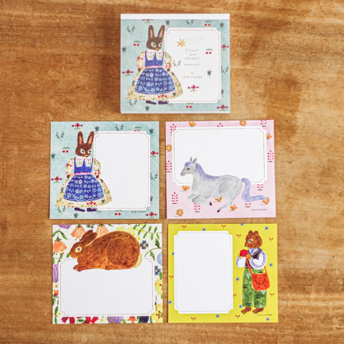 AikoFukawa ブロックメモ flower and animals・feel nature 日本製 cozyca products メモ帳  かわいい ミニ たっぷり120枚入 プレゼントカードとしても メール便 :30000641:アロマージュプリュス - 通販 - Yahoo!ショッピング