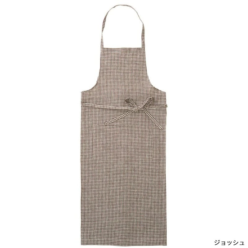 【未使用】fog linen work リネンエプロン チェック柄 fog linen work（フォグリネンワーク） リネンフルエプロン おしゃれ