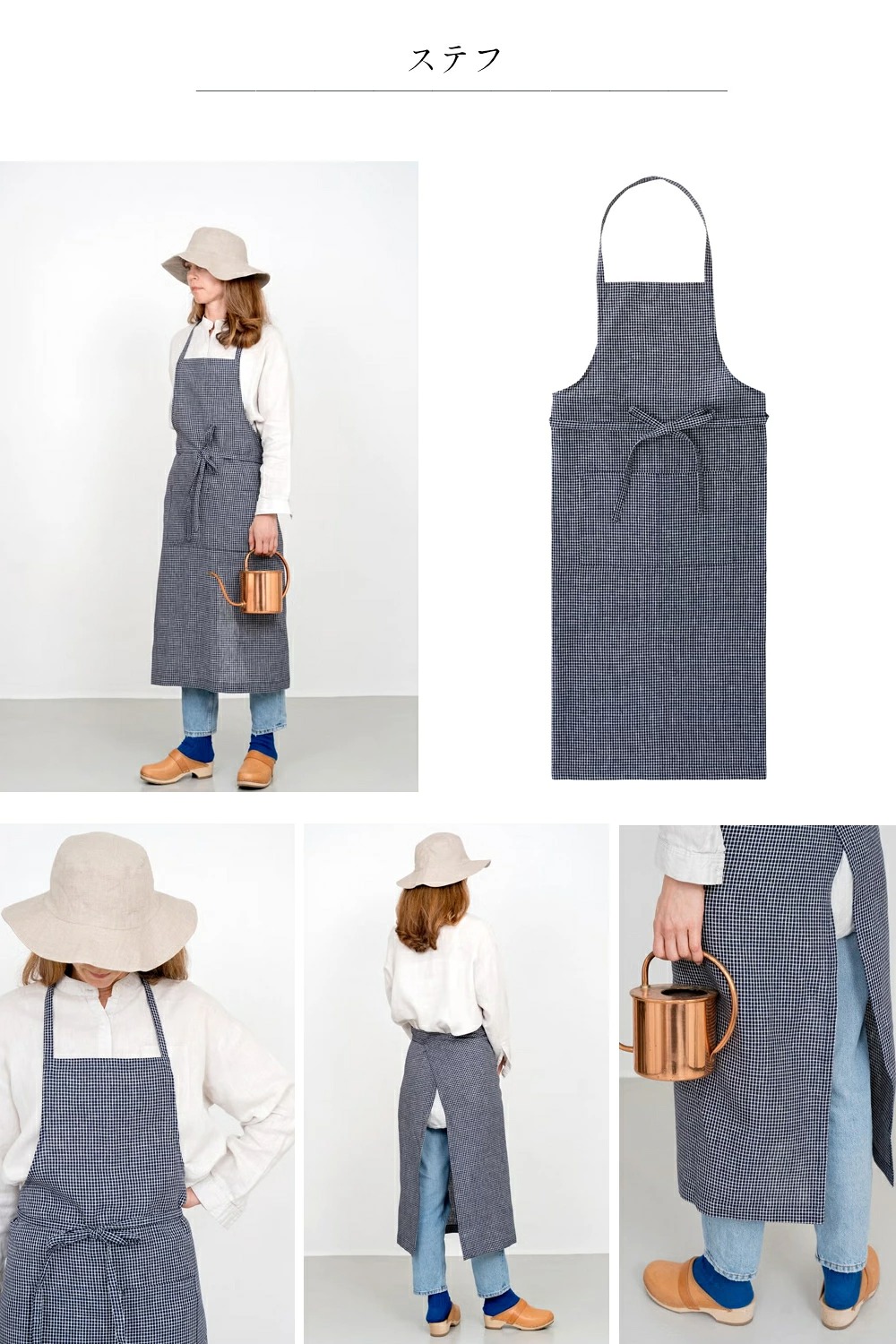 完売色 リネンフルエプロン ローズテ fog linen work fog linen work（フォグリネンワーク） リネンフルエプロン おしゃれ