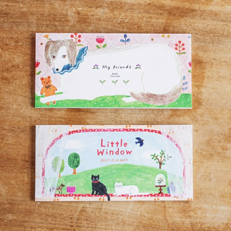 Cozyca Products 布川愛子 一筆箋 Little Window・my Friends 文房具 ステーショナリー かわいい おしゃれ  メール便 4柄各5枚、20枚綴495円 レター、カード