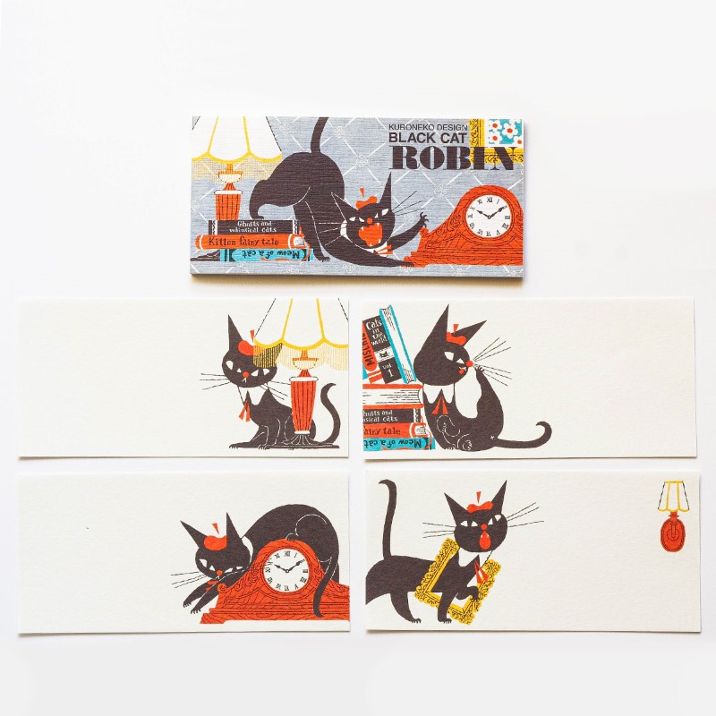 黒ねこ意匠 一筆箋 横書き 縦書き cozyca products 便箋 文房具 ステーショナリー おしゃれ 猫 かわいい メール便  :30001567:アロマージュプリュス 通販 
