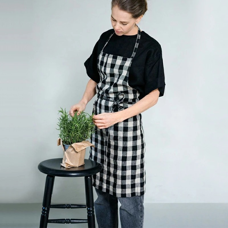 新品★fog linen work リネンデイリーエプロン　ギンガムチェック fog linen work（フォグリネンワーク） ギフト リネンデイリーエプロン