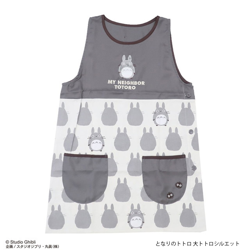 となりのトトロ❤エプロン❤割烹着タイプ❤大人用　ジブリ　介護士 ママ　エプロン Amazon｜丸眞 ジブリ エプロン レディース 保育士 となりの