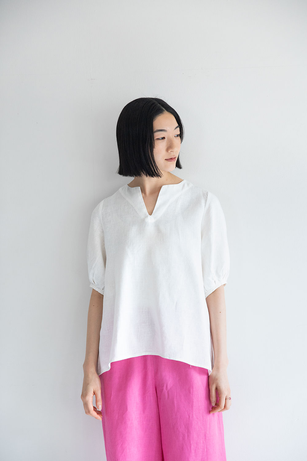 fog linen work エナ トップ ホワイト フォグ リネン ワーク