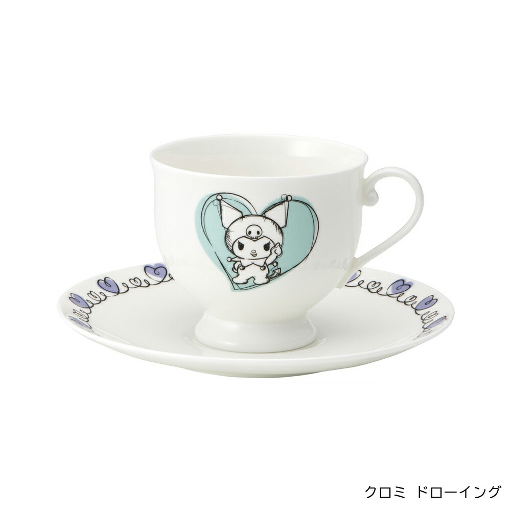 ナルミ ボーンチャイナ カップ＆ソーサー 食器 ティーカップ キャラクター ハローキティ クロミ ミッキー マイメロディ CBCS24 スケーター 送料無料 爆買の画像