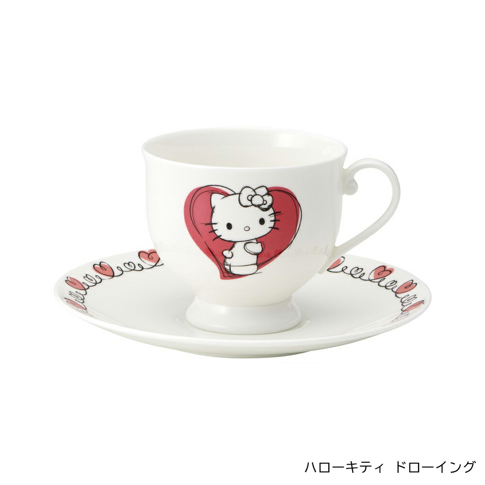 ナルミ ボーンチャイナ カップ＆ソーサー 食器 ティーカップ キャラクター ハローキティ クロミ ミッキー マイメロディ CBCS24 スケーター 送料無料 爆買の画像