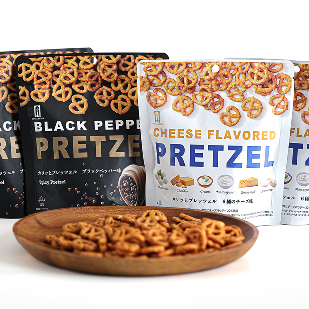 PRETZEL プレッツェル お菓子 おつまみ 単品＆8点セット 6種のチーズ味