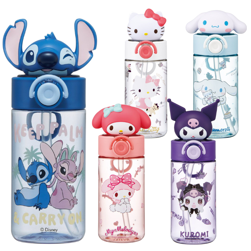 スケーター 水筒 キッズ 470ml サンリオ マスコット付きストローボトル