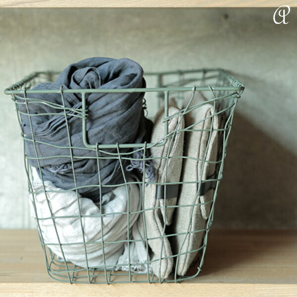 fog linen work かご 収納 スタンダードバスケットM カゴ 角型