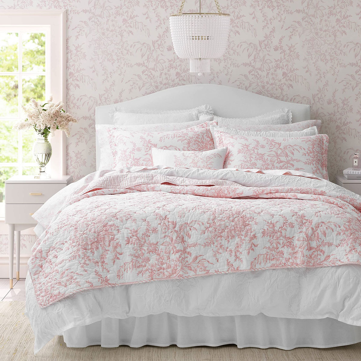 ローラアシュレイ ベッドカバー シングル Laura Ashley ベッドカバー2点セット 掛け布団カバー マルチカバー キルト｜aromaroom｜08