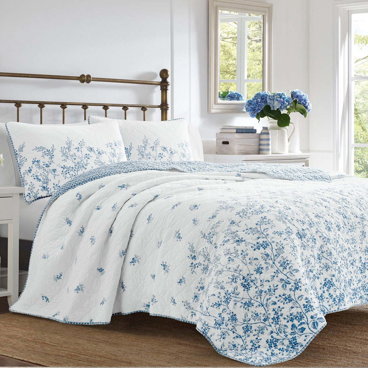 ローラアシュレイ ベッドカバー シングル Laura Ashley ベッドカバー2点セット 掛け布団カバー マルチカバー キルト｜aromaroom｜09