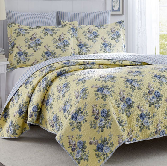 ローラアシュレイ Laura Ashley ダブル~クイーン 掛け布団カバー3点セット キルトセット マルチカバー｜aromaroom｜04