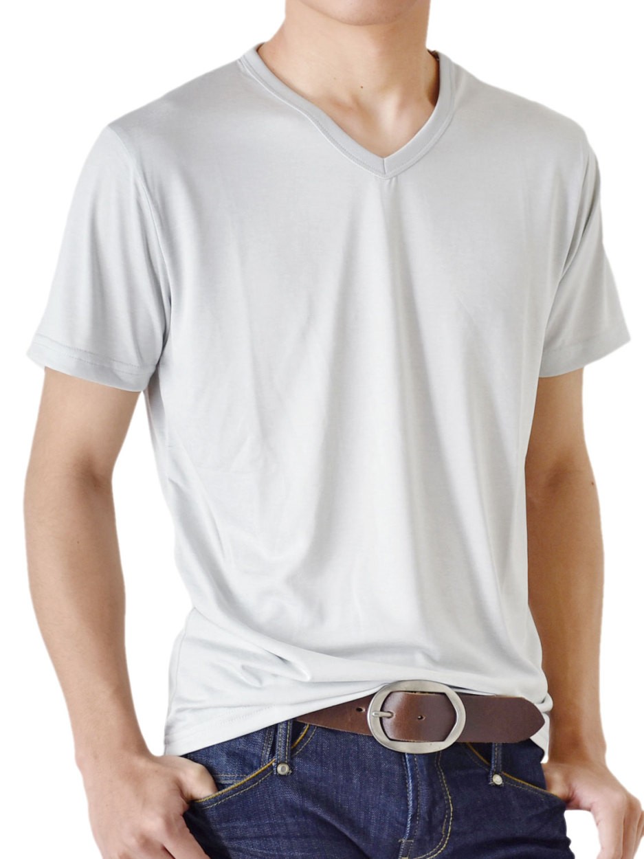 Tシャツ メンズ DRYストレッチ 無地 半袖 クルーネック Vネック 吸水 吸汗 速乾 杢 送料無料 通販M《M1.5》｜aronacasual｜09