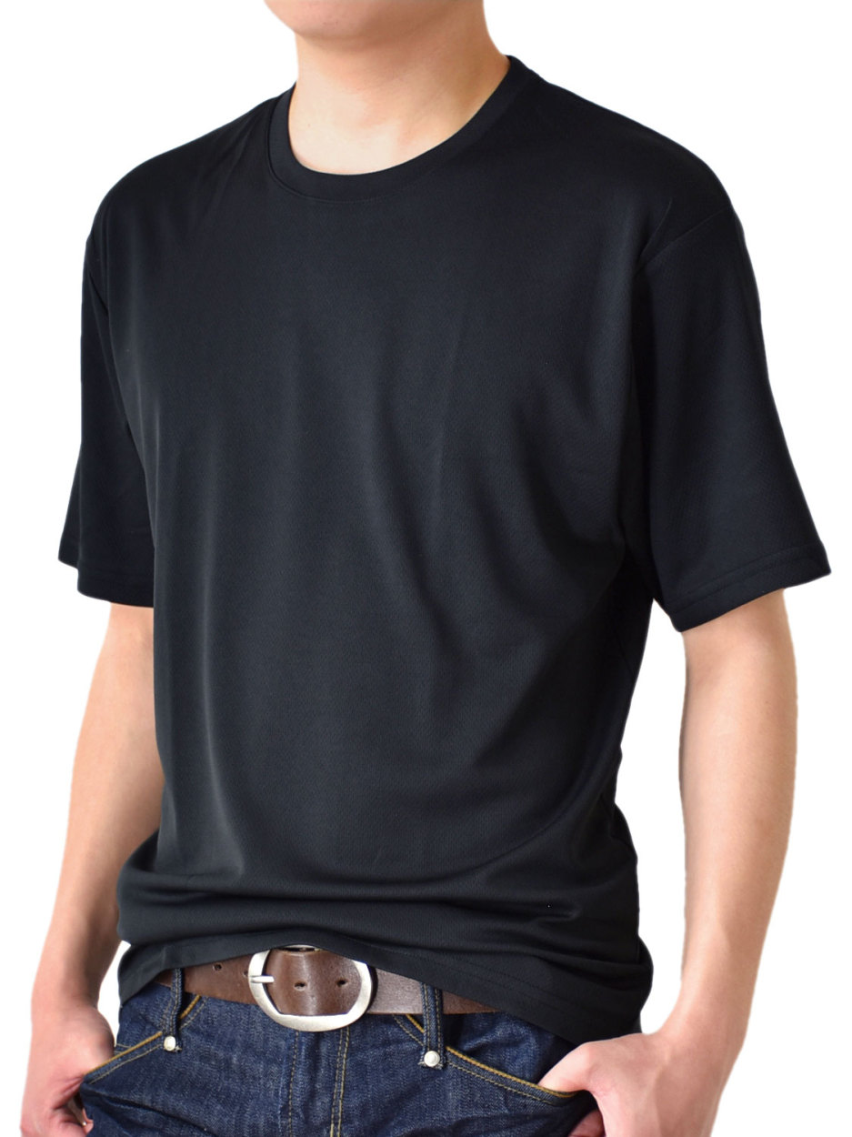 Tシャツ 2枚組 DRYストレッチ 吸水速乾 肌着 クルーネック Vネック インナー 下着 送料無料 通販YC｜aronacasual｜04