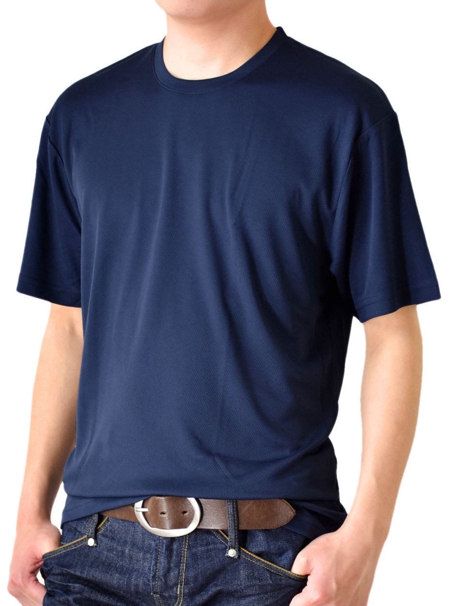 Tシャツ 2枚組 DRYストレッチ 吸水速乾 肌着 クルーネック Vネック インナー 下着 送料無料 通販YC｜aronacasual｜03