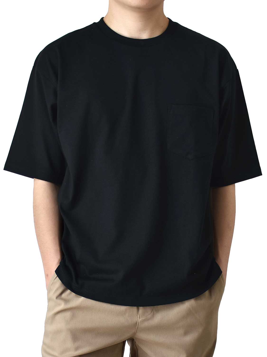 Tシャツ メンズ 半袖 ストレッチ 接触冷感 ワイドシルエット ポケット付き 送料無料 通販Y｜aronacasual｜03