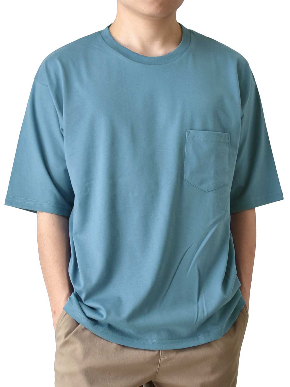 Tシャツ メンズ 半袖 ストレッチ 接触冷感 ワイドシルエット ポケット付き 送料無料 通販Y｜aronacasual｜06