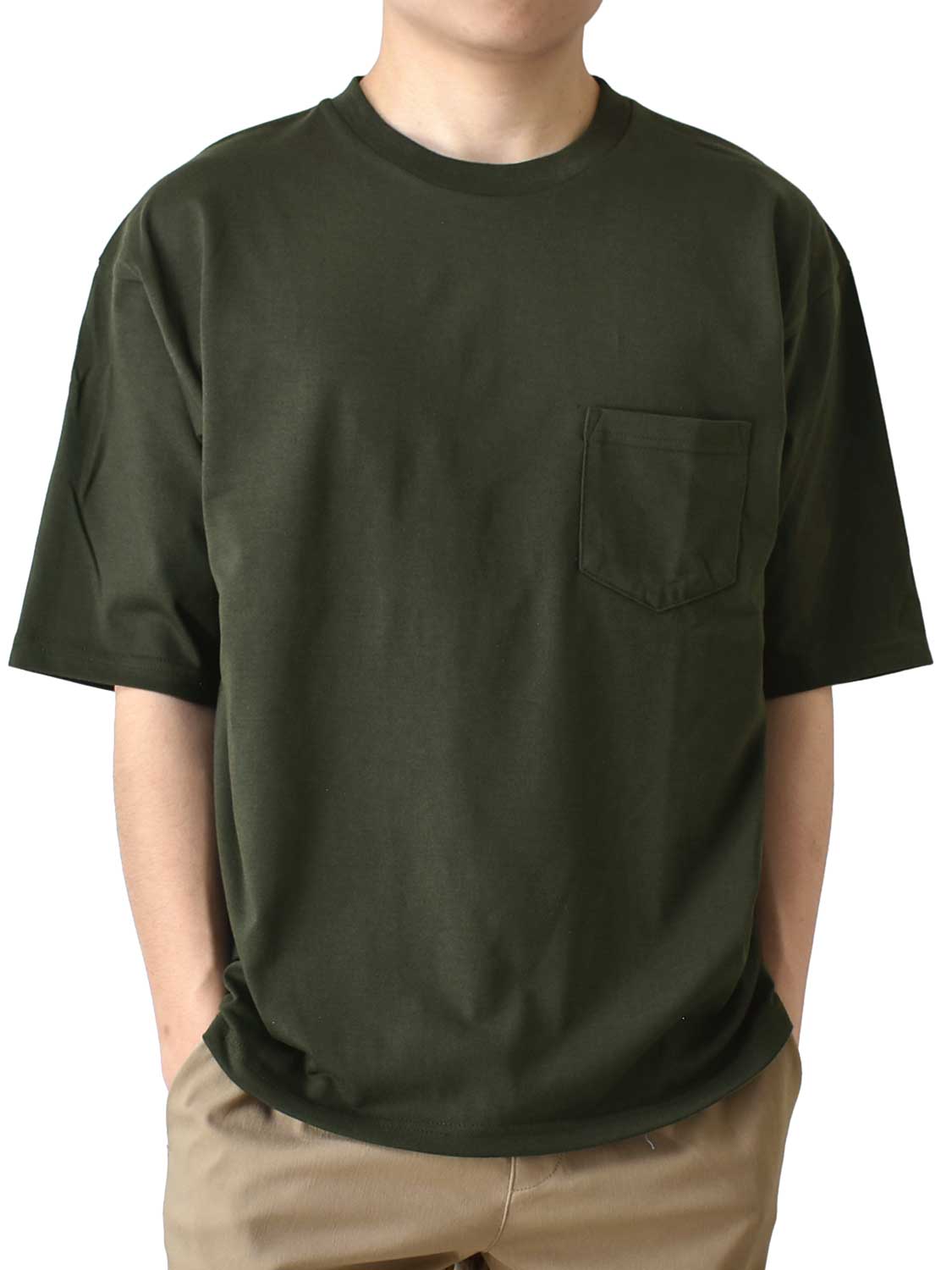 Tシャツ メンズ 半袖 ストレッチ 接触冷感 ワイドシルエット ポケット付き 送料無料 通販Y｜aronacasual｜07