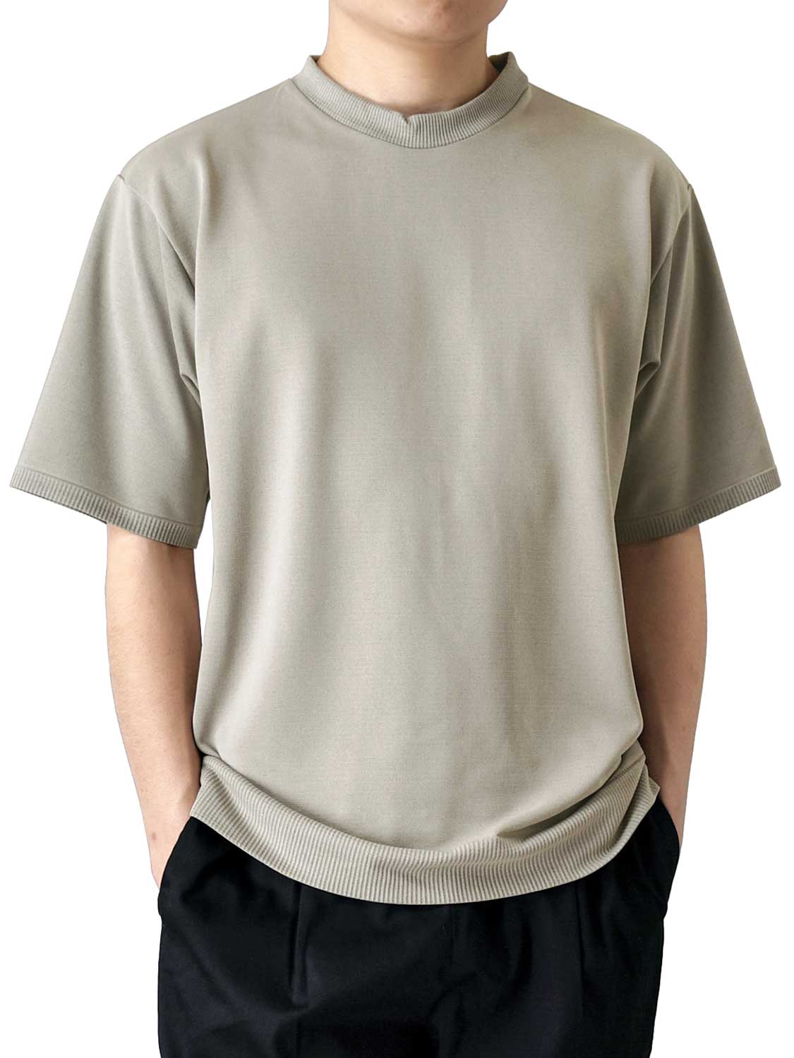カットソー 半袖 メンズ 接触冷感 ドライ 吸汗速乾 ストレッチ Tシャツ 送料無料 通販Y