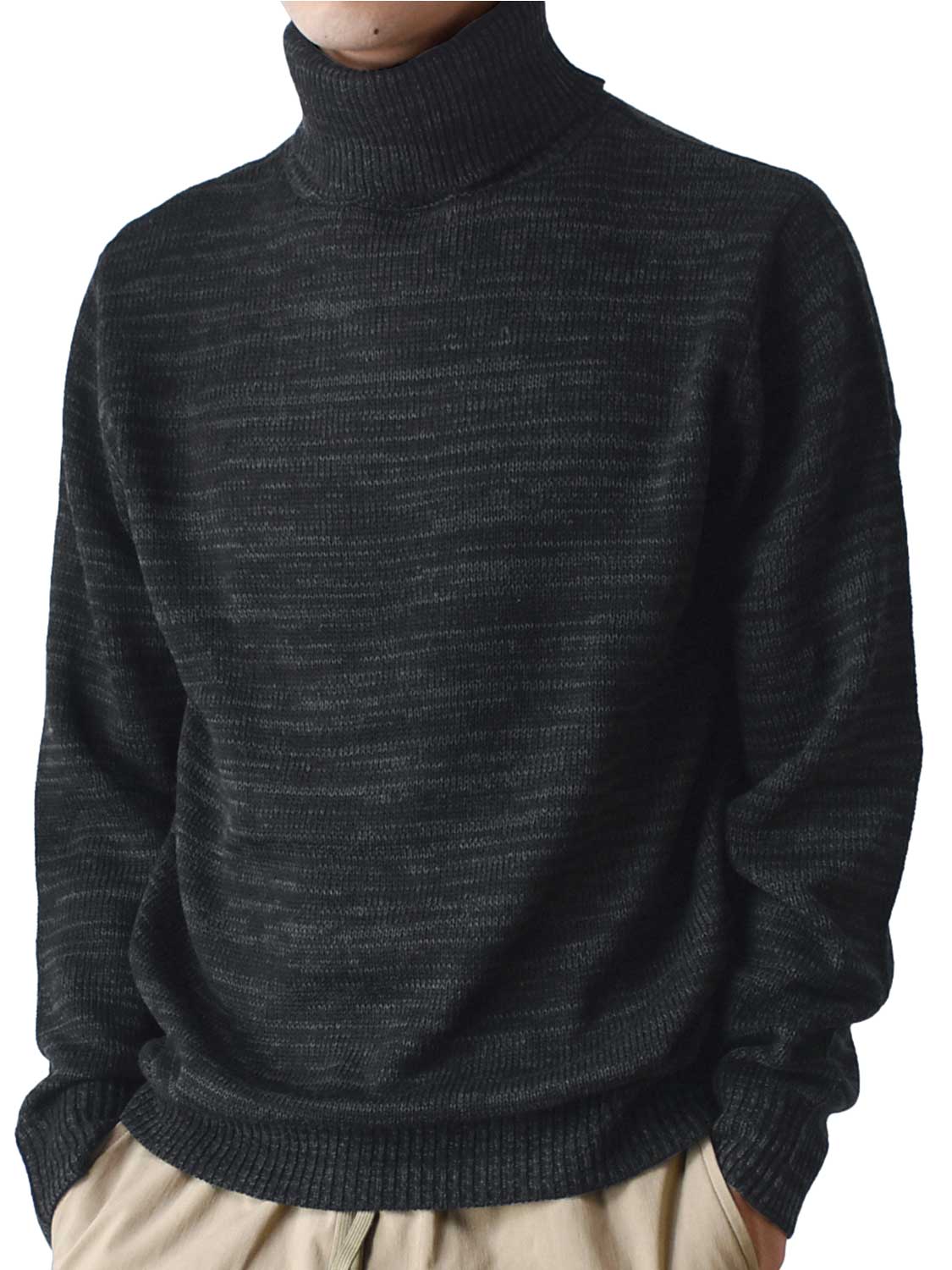 ARONA ニット セーター メンズ タートルネック ウォッシャブル 暖か