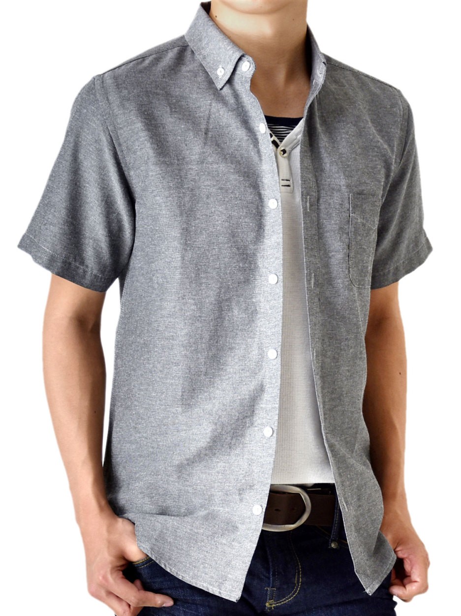 シャツ メンズ オックスフォードシャツ ボタンダウンシャツ カジュアル 半袖 送料無料 通販MC《M1.5》｜aronacasual｜03