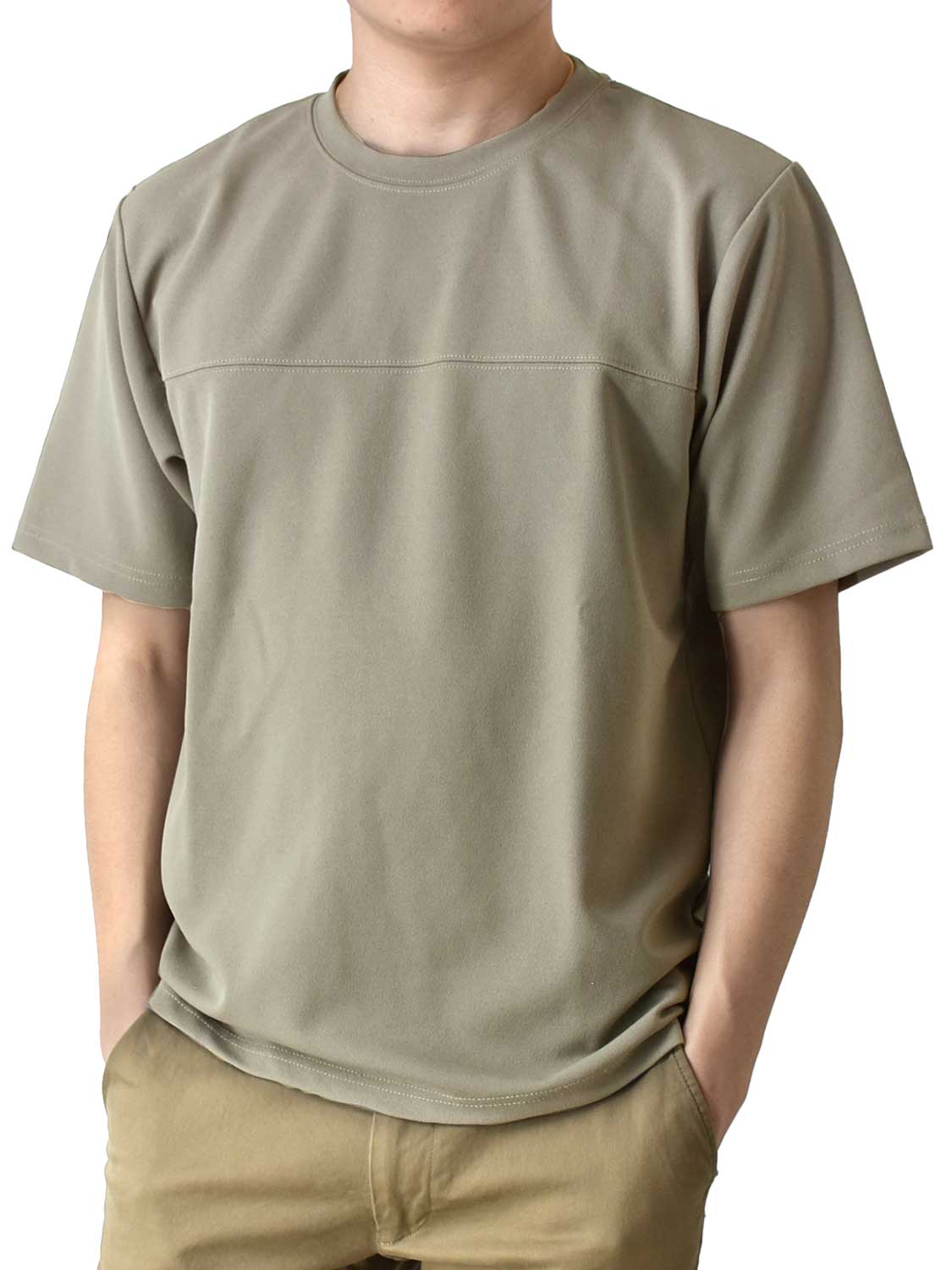 Tシャツ 接触冷感 メンズ DRYストレッチ 速乾 UVカット くすみカラー 送料無料 通販Y 半袖