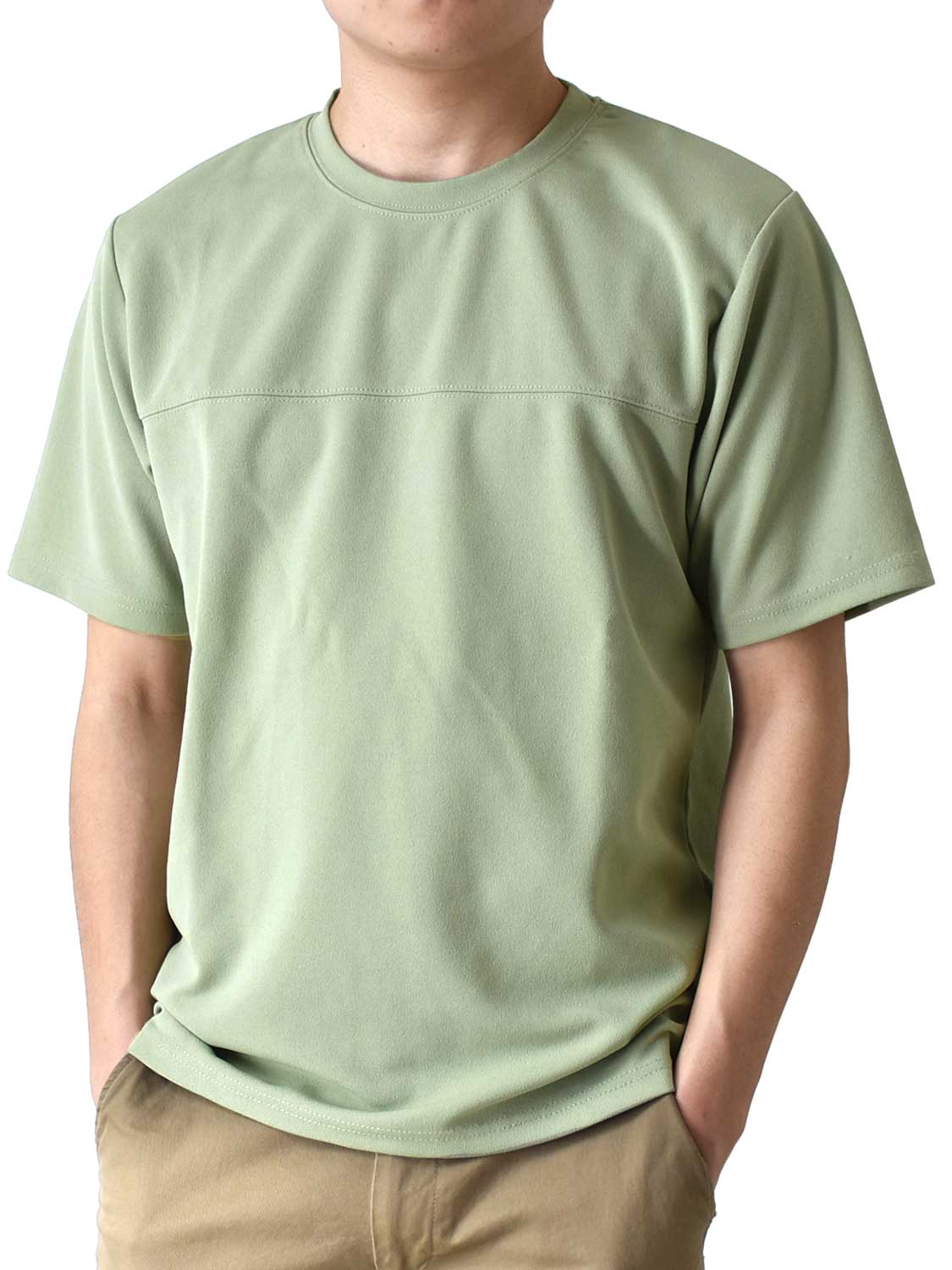 Tシャツ 接触冷感 メンズ DRYストレッチ 速乾 UVカット くすみカラー 送料無料 通販Y 半袖