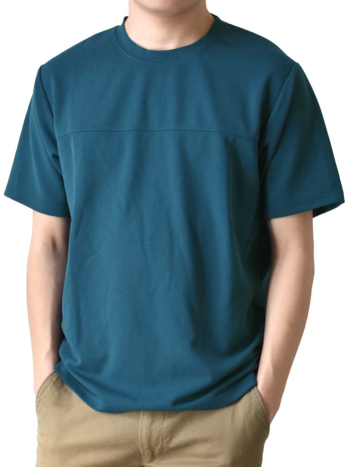 Tシャツ 接触冷感 メンズ 半袖 DRYストレッチ 速乾 UVカット くすみカラー 送料無料 通販Y