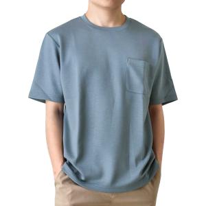 Tシャツ メンズ 接触冷感 ストレッチ 半袖 胸ポケット 送料無料 通販Y