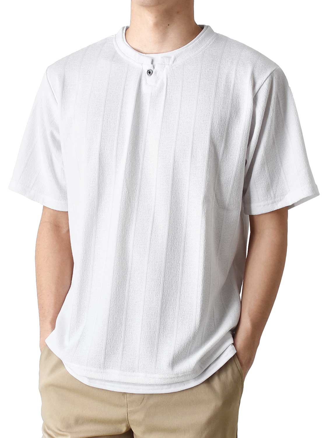 Tシャツ メンズ 長袖 カットソー 重ね着風 ストレッチ 送料無料 通販Y｜aronacasual｜02