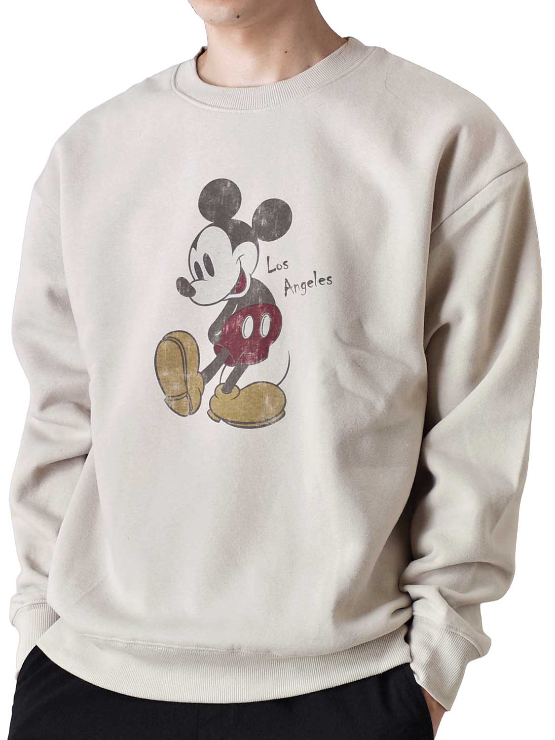 Disney（ディズニー） トレーナー メンズ 裏起毛 ミッキーマウス