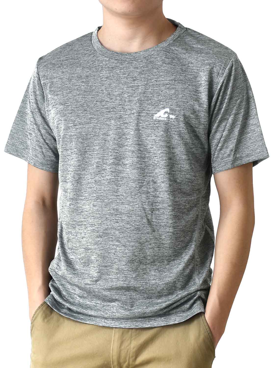 Tシャツ メンズ DRYストレッチ 吸汗速乾 リフレクションプリント 送料無料 通販Y 半袖