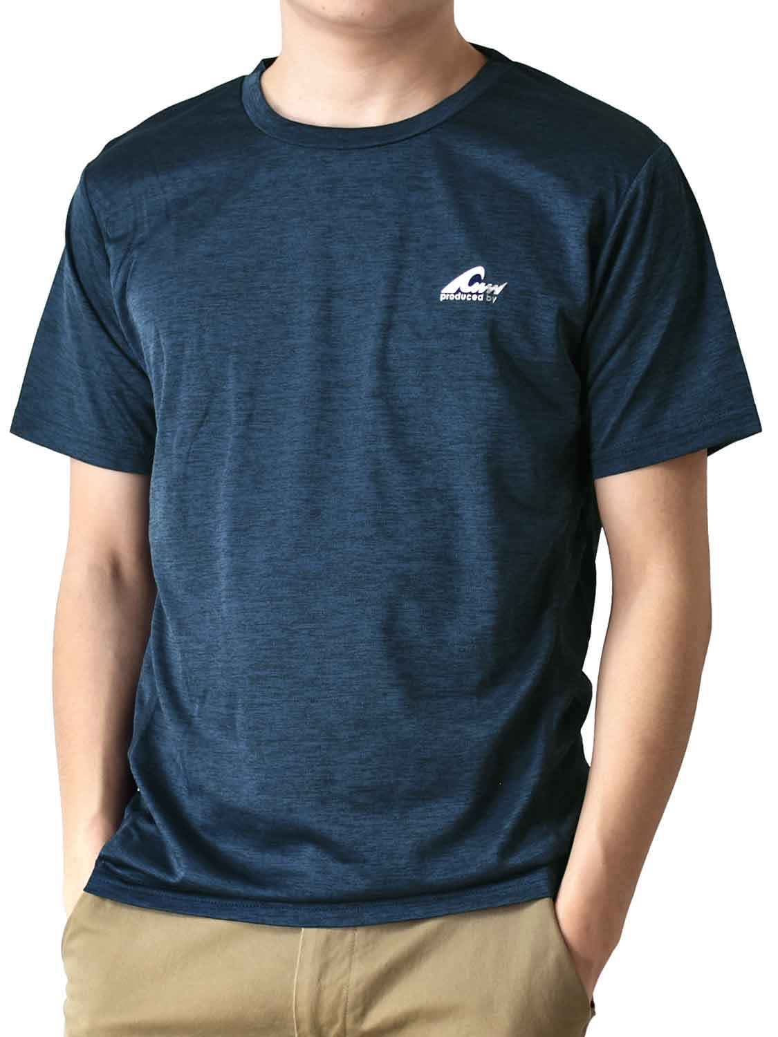 Tシャツ メンズ DRYストレッチ 吸汗速乾 リフレクションプリント 送料無料 通販Y 半袖
