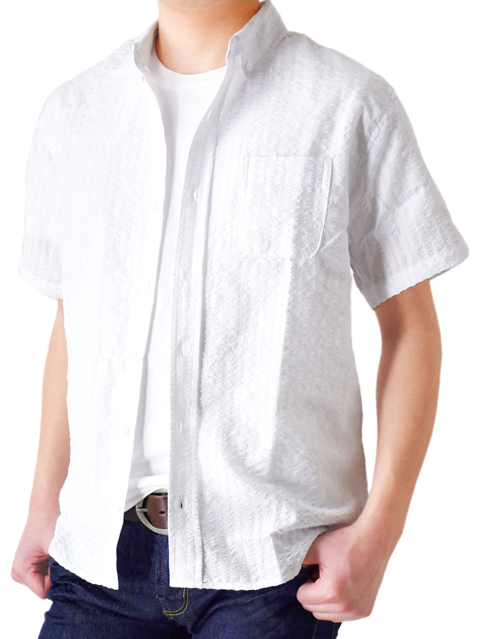 チェックシャツ 半袖シャツ ボタンダウンシャツ メンズ 送料無料 通販Y｜aronacasual｜02