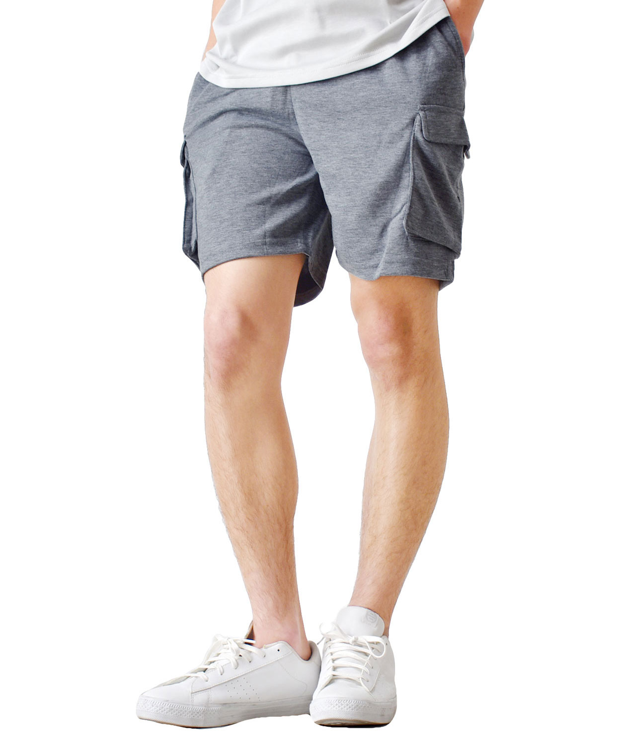 ARONA ハーフパンツ メンズ ストレッチ スウェット カーゴパンツ