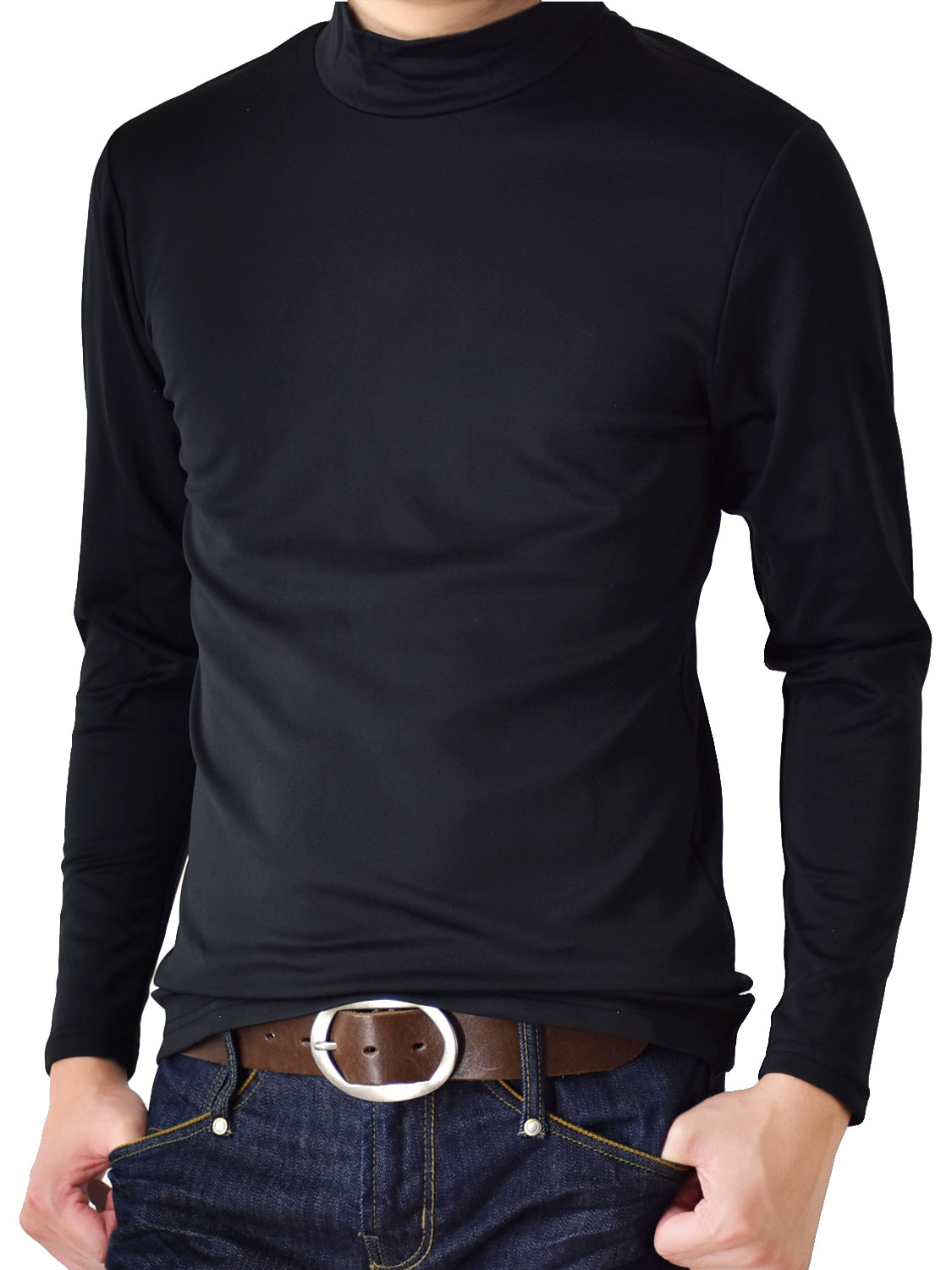 ARONA ＋7℃ 裏起毛 長袖Tシャツ 蓄熱 ストレッチ クルーネック