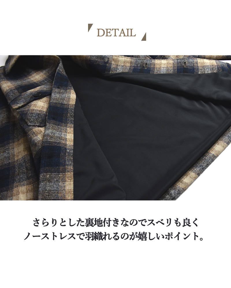 ARONA CPO ジャケット メンズ 起毛 チェック柄 シャツ 爆買 送料無料