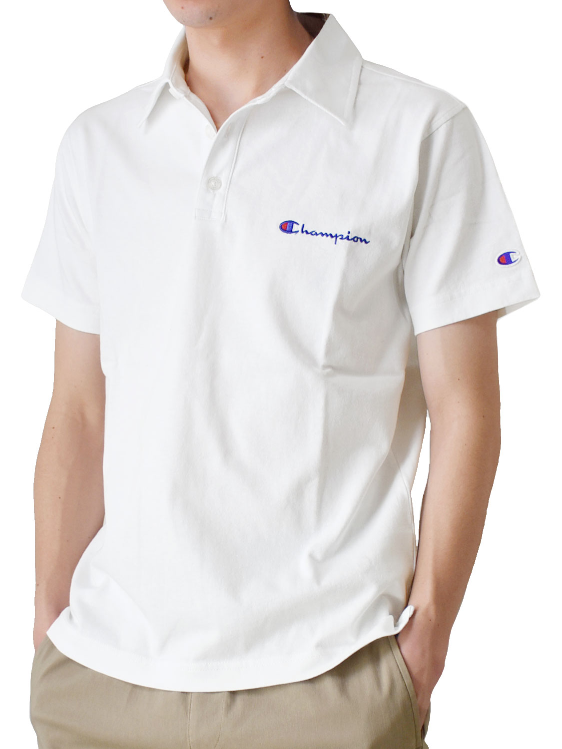 Champion（チャンピオン） ポロシャツ 半袖 メンズ ストレッチ