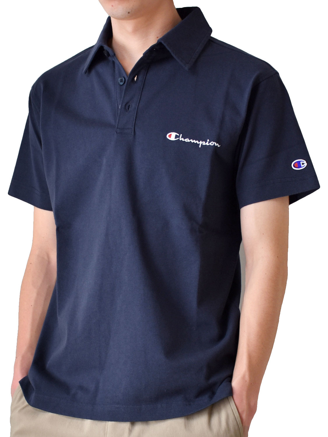 Champion（チャンピオン） ポロシャツ 半袖 メンズ ストレッチ
