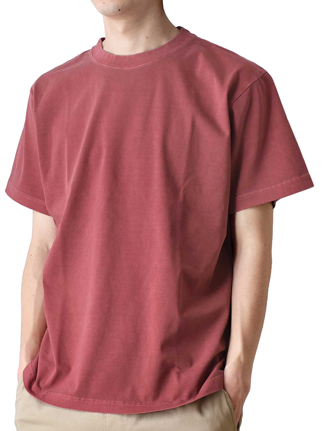 ARONA Tシャツ 無地 メンズ 半袖 ストレッチ 6.6オンス ヴィンテージ感