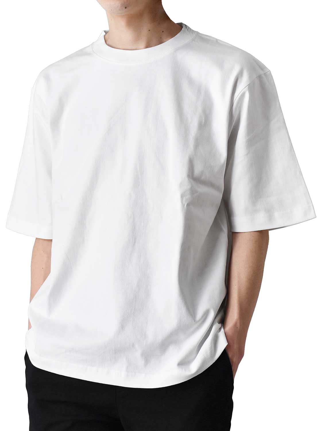 ARONA 無地 Tシャツ オーバーサイズ メンズ 5分袖 半袖