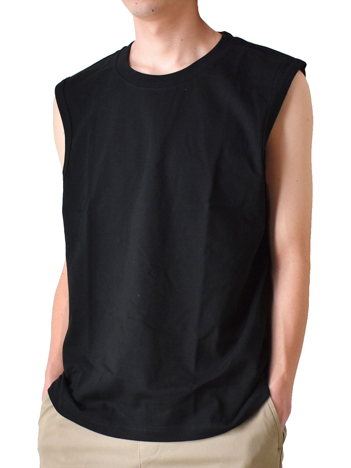 ARONA ノースリーブ Tシャツ メンズ 無地 タンクトップ 6.6オンス 綿