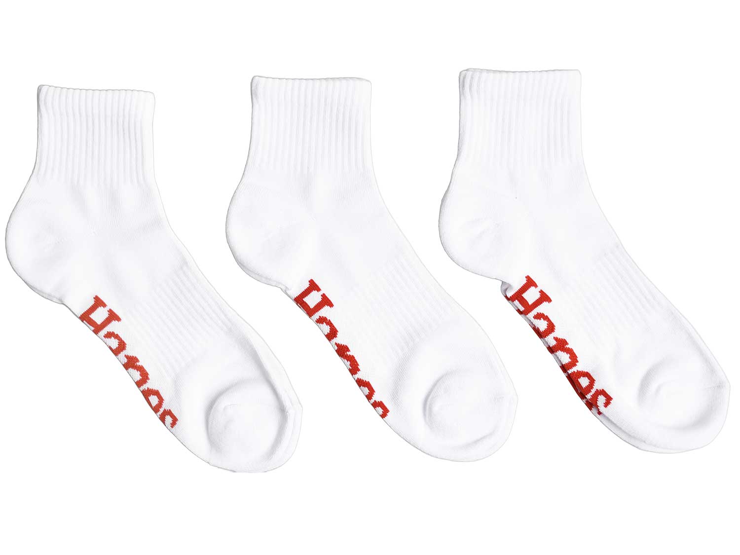 Hanes（ヘインズ） 靴下 メンズ 3足組 クォーターレングス ソックス