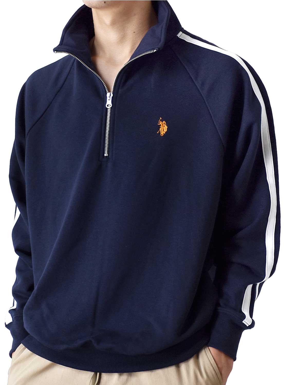 POLO SPORT ハーフジップ トレーナー M ネイビー 中古・古着通販】POLO RALPH LAUREN (ポロ・ラルフローレン