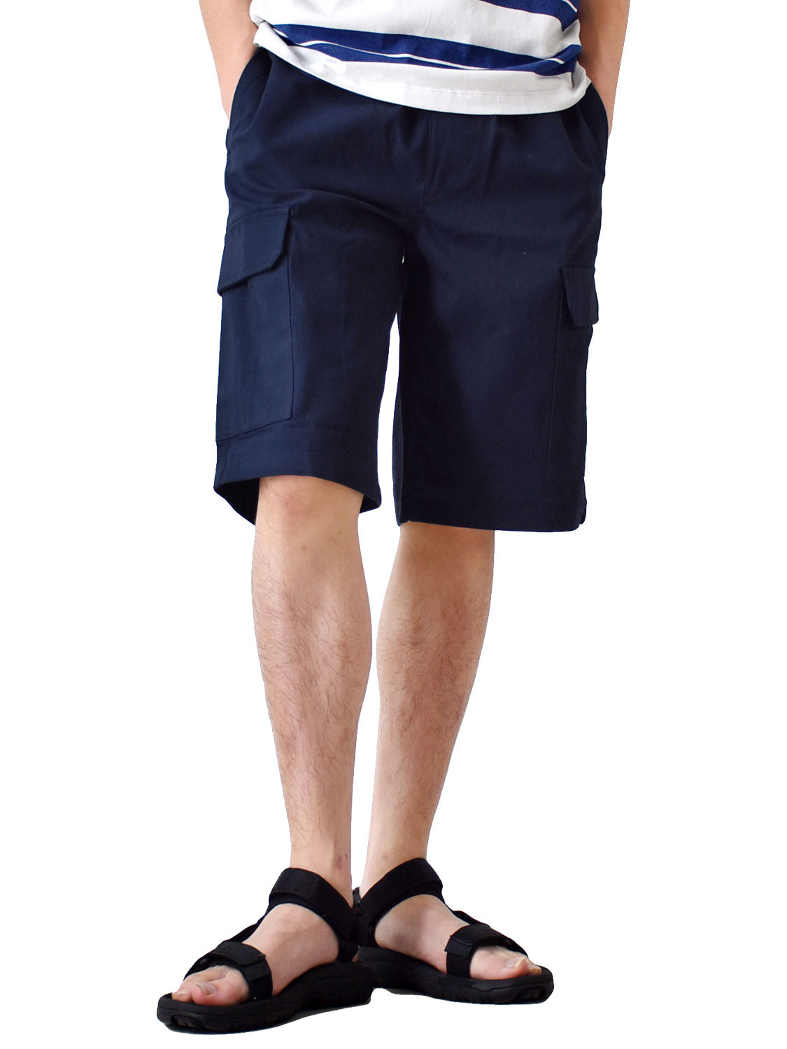 NAVY 通学に最適 撥水カーゴショートパンツ キッズ