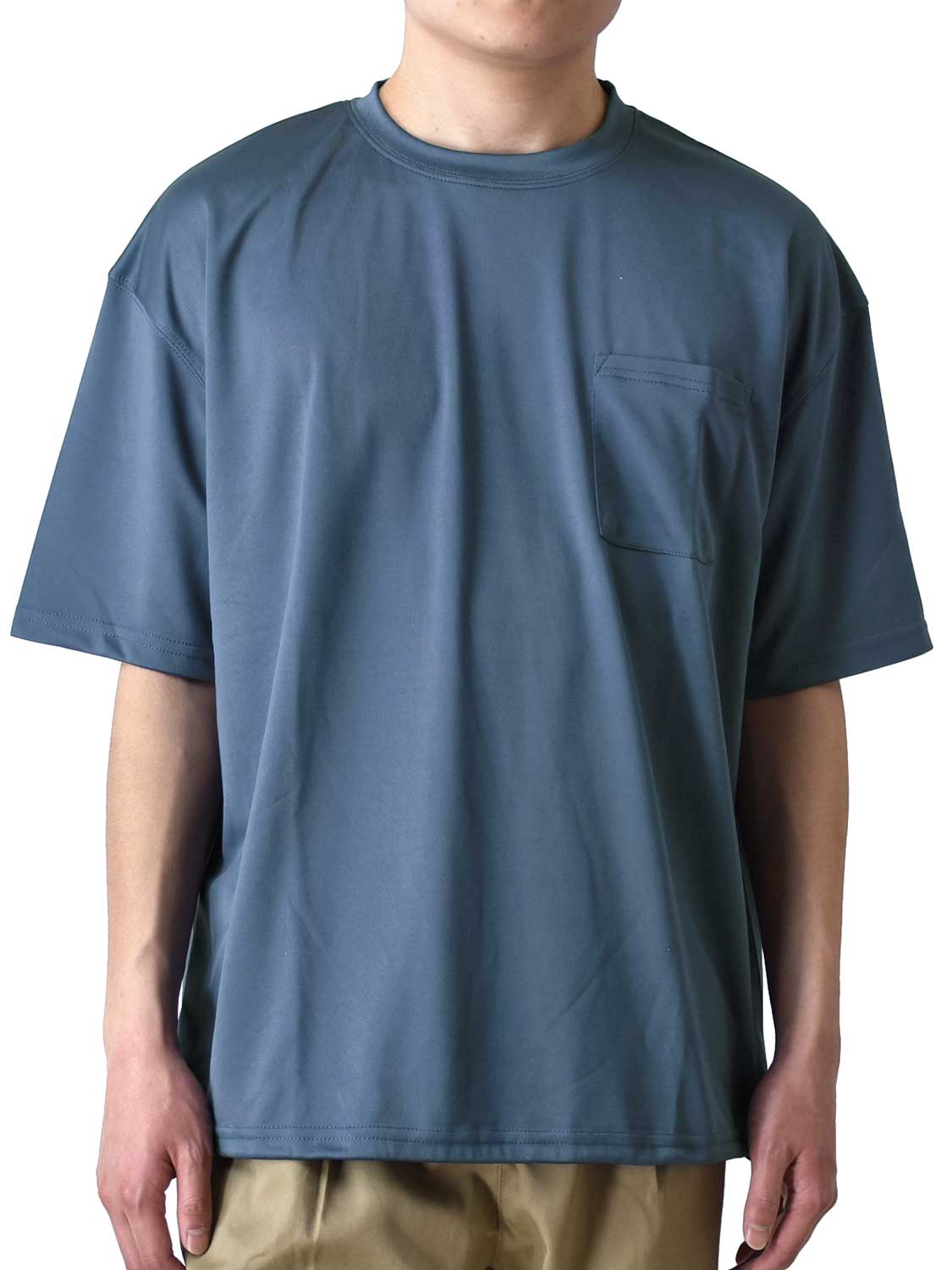 DRYストレッチ Tシャツ 半袖 メンズ 吸汗速乾 くすみカラー ワイドシルエット ポケット付き 送料無料 通販Y｜aronacasual｜05