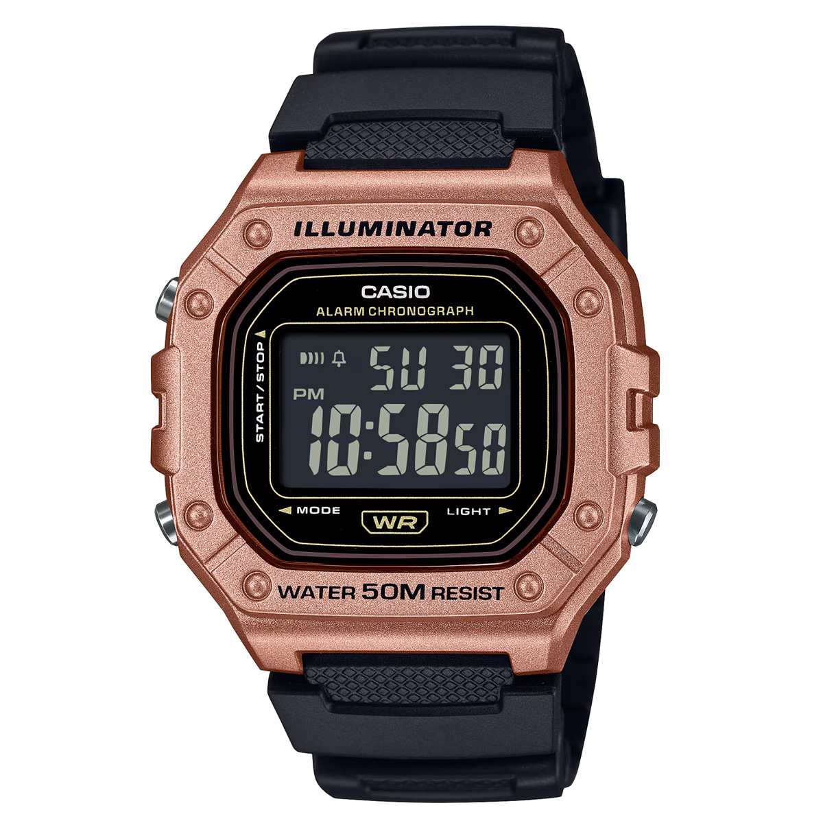 CASIO カシオ W-218HM チープカシオ メタリックカラー ローズゴールド  